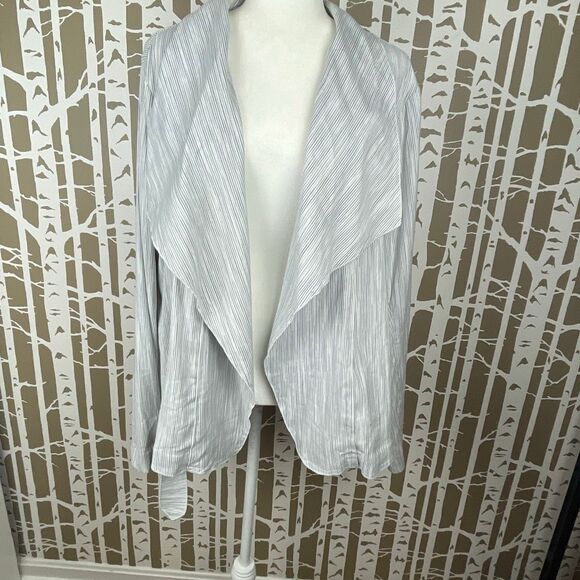 Lane Bryant Lightweight Striped Jacket Size 24 - Picture 14 of 14